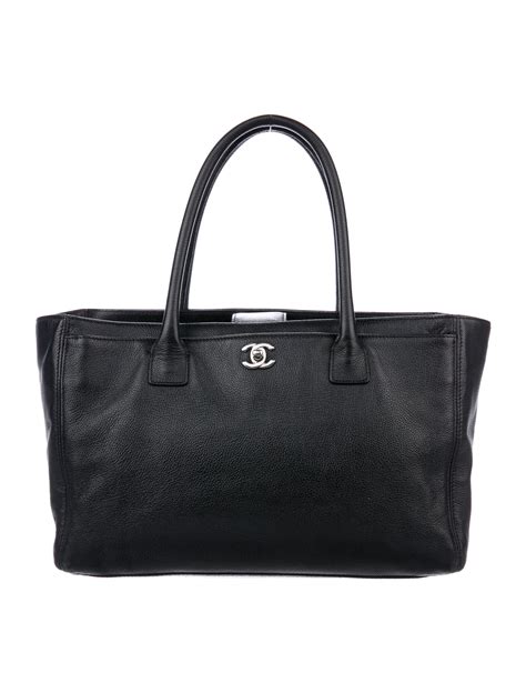 chanel black leather cerf executive shopper tote bag|CHANEL Cerf Tote Bags for Women for sale .